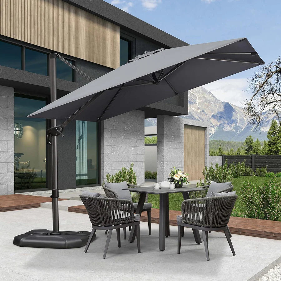 PURPLE LEAF Affordable Patio Umbrella Square and Rectangular Cantilever Umbrella