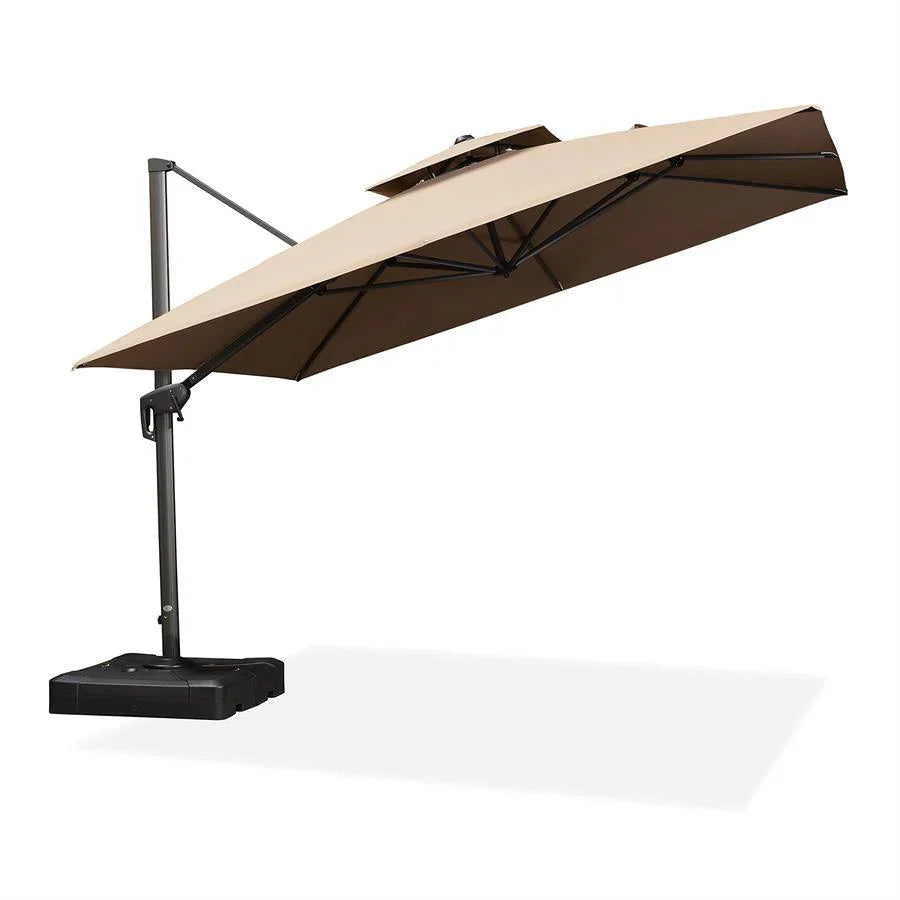 PURPLE LEAF Double Top Square Outdoor Standing Umbrella