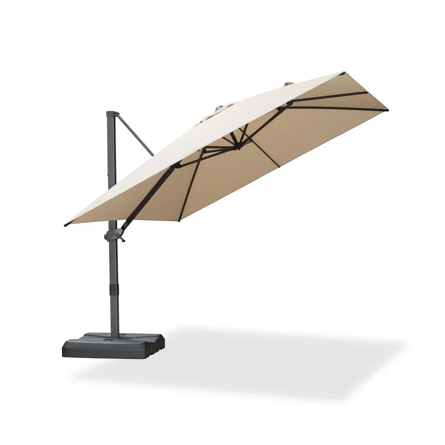 PURPLE LEAF Stepless Tilt Cantilever Umbrella Affordable Outdoor Patio Umbrella