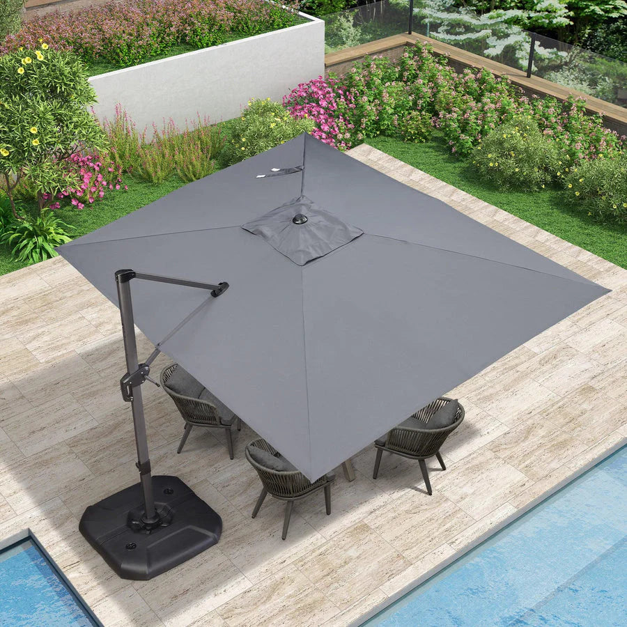 PURPLE LEAF Affordable Patio Umbrella Square and Rectangular Cantilever Umbrella