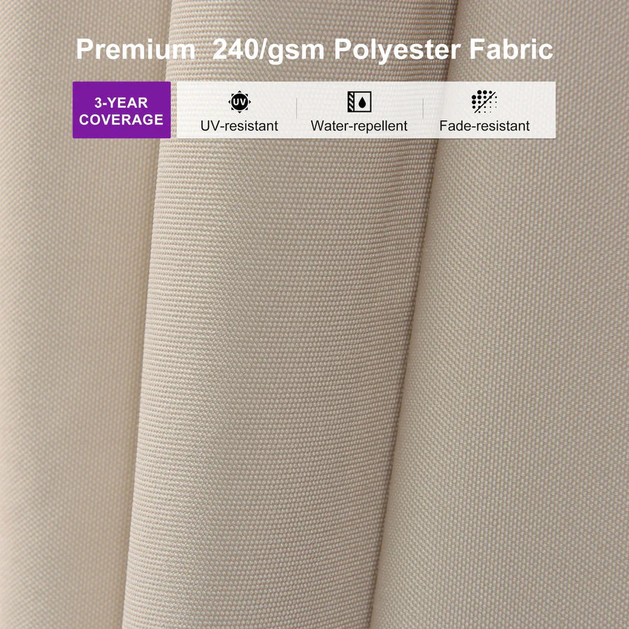 PURPLE LEAF Stepless Tilt Cantilever Umbrella Affordable Outdoor Patio Umbrella