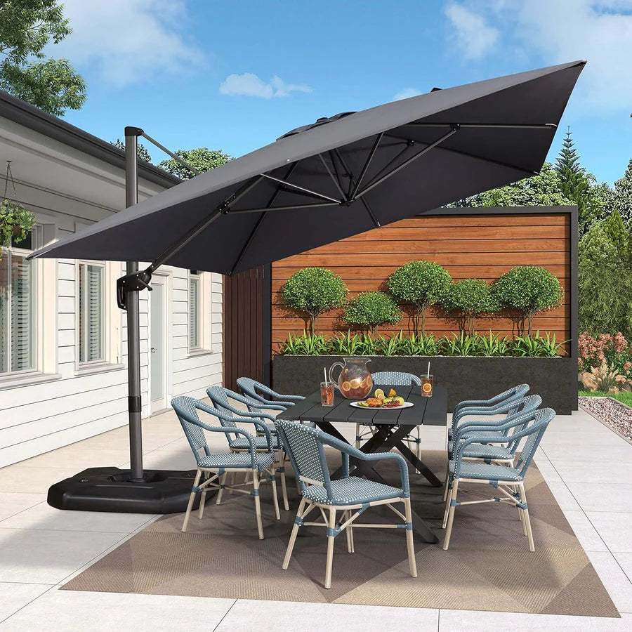 PURPLE LEAF Affordable Patio Umbrella Square and Rectangular Cantilever Umbrella