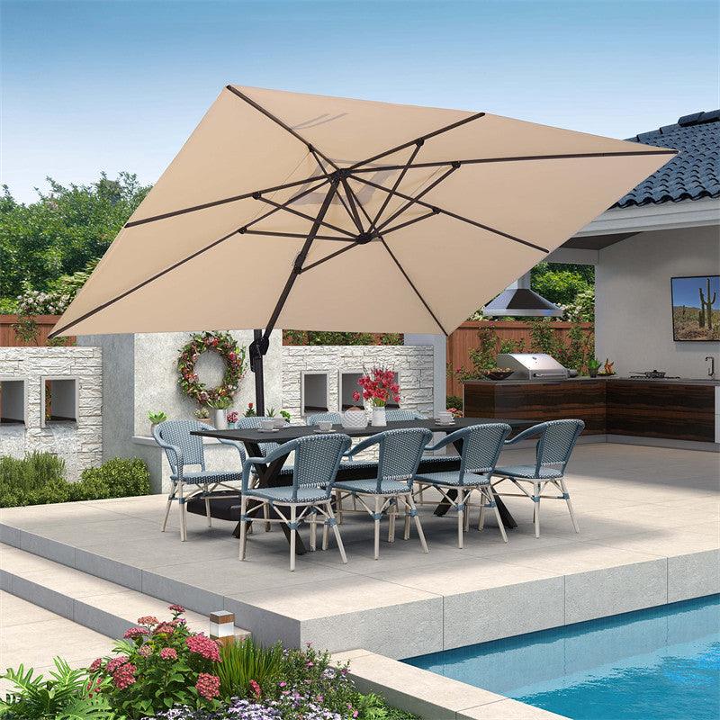PURPLE LEAF Affordable Patio Umbrella Square and Rectangular Cantilever Umbrella