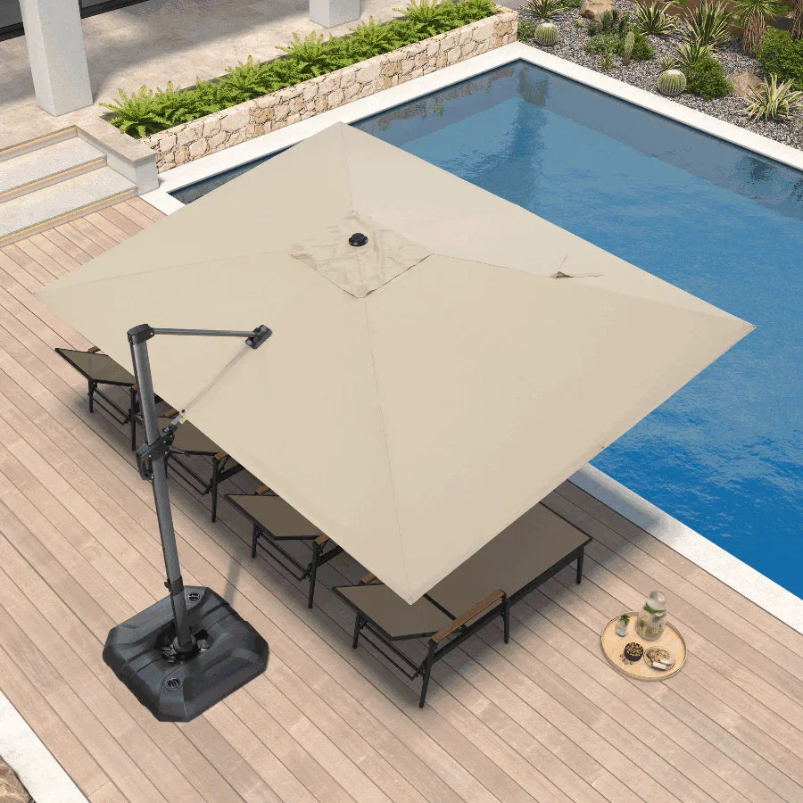 PURPLE LEAF Affordable Patio Umbrella Square and Rectangular Cantilever Umbrella