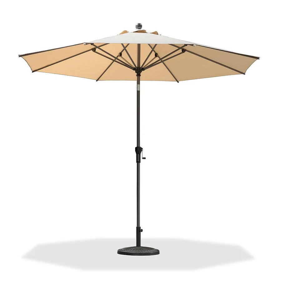 PURPLE LEAF Crank and Tilt Table Umbrella Outdoor Patio Market Umbrella with Visible Hand Crank System