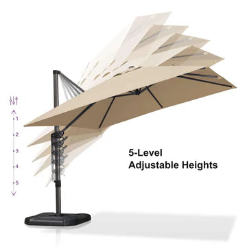 PURPLE LEAF Affordable Patio Umbrella Square and Rectangular Cantilever Umbrella