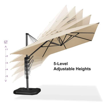 PURPLE LEAF Affordable Patio Umbrella Square and Rectangular Cantilever Umbrella