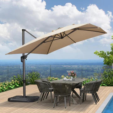 PURPLE LEAF Affordable Patio Umbrella Square and Rectangular Cantilever Umbrella