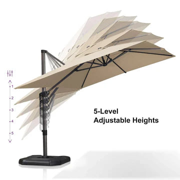 PURPLE LEAF Affordable Patio Umbrella Square and Rectangular Cantilever Umbrella