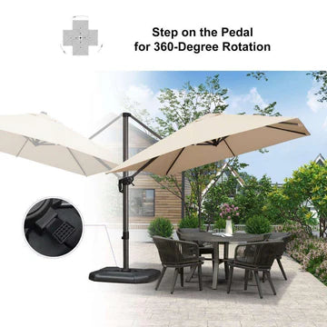PURPLE LEAF Affordable Patio Umbrella Square and Rectangular Cantilever Umbrella