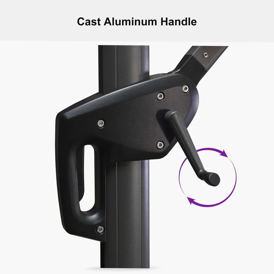 PURPLE LEAF Affordable Patio Umbrella Square and Rectangular Cantilever Umbrella