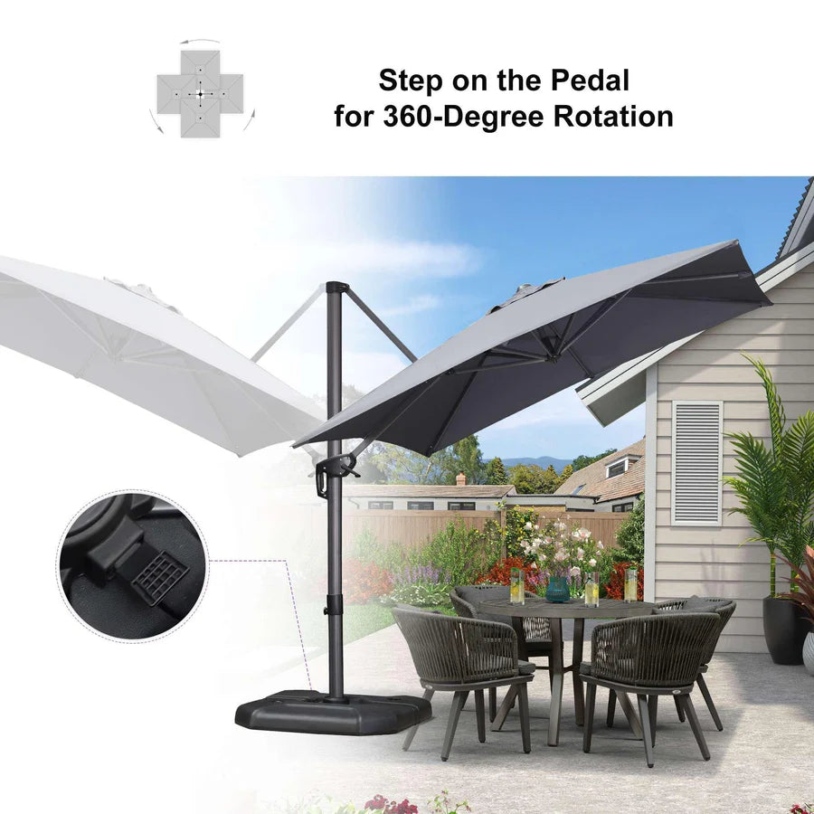 PURPLE LEAF Affordable Patio Umbrella Square and Rectangular Cantilever Umbrella
