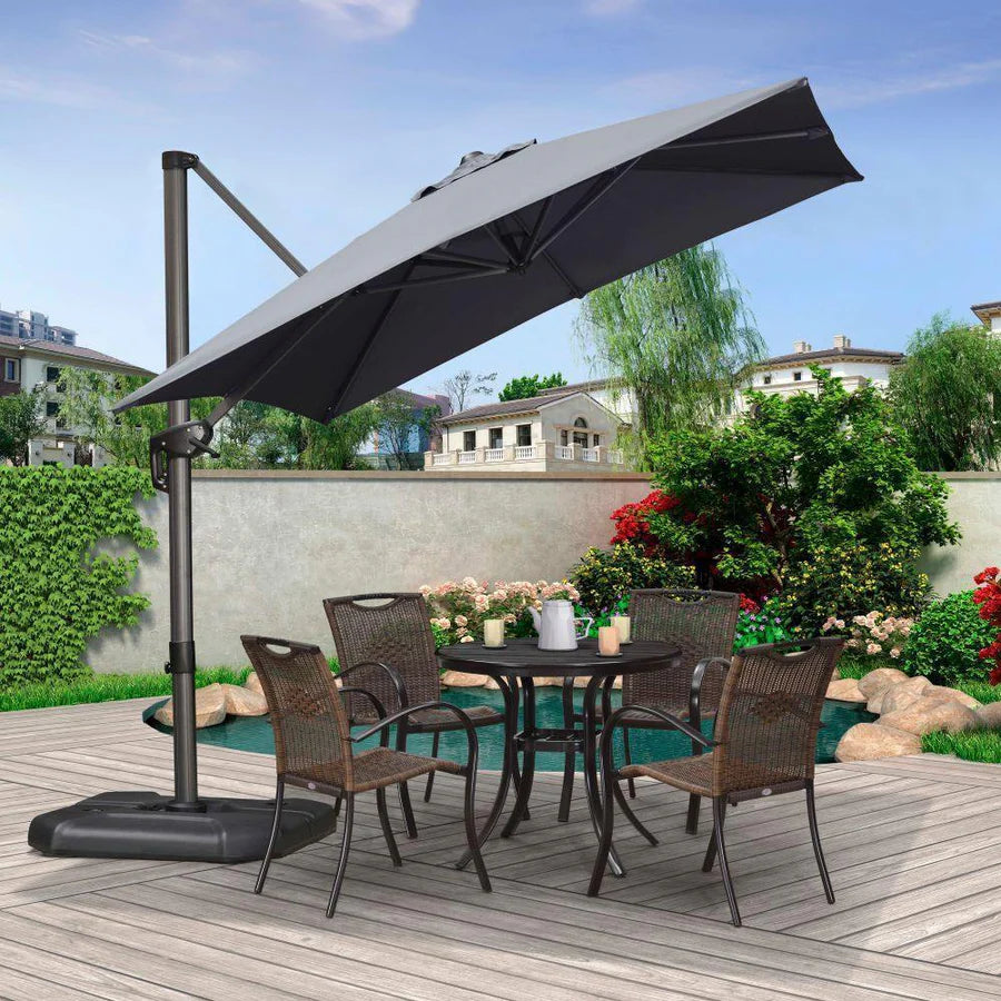 PURPLE LEAF Affordable Patio Umbrella Square and Rectangular Cantilever Umbrella