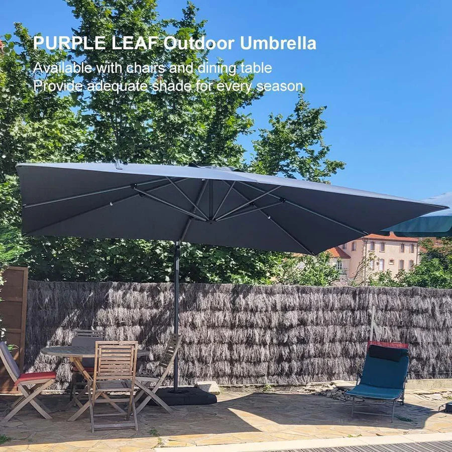 PURPLE LEAF Affordable Patio Umbrella Square and Rectangular Cantilever Umbrella