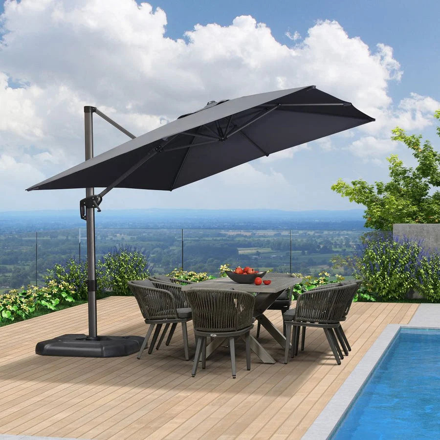 PURPLE LEAF Affordable Patio Umbrella Square and Rectangular Cantilever Umbrella
