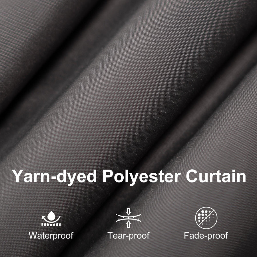 PURPLE LEAF 3.65M X 7.92M Patio Gazebo for Backyard Grey Hardtop Galvanized Steel Roof Awning with Upgrade Curtain