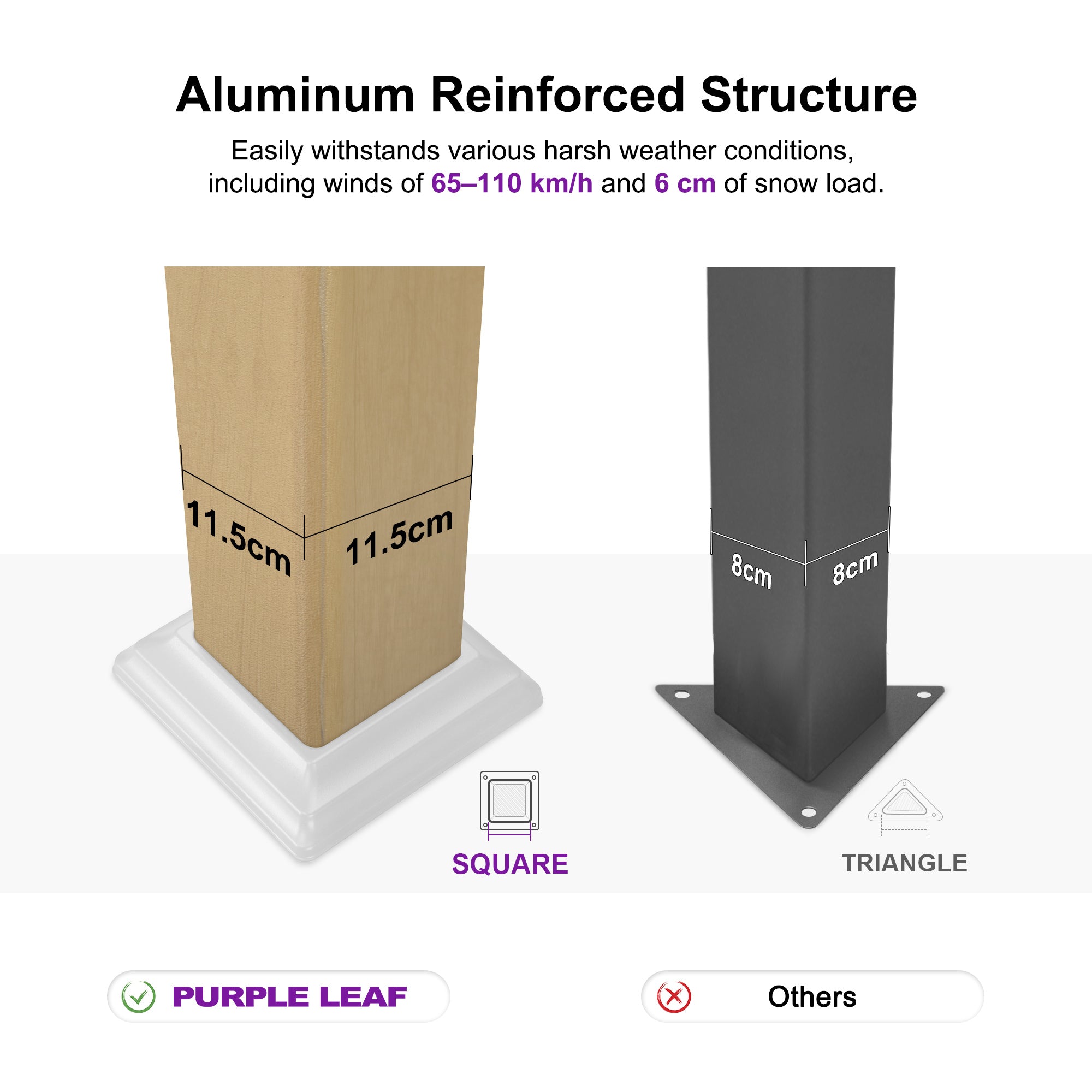 PURPLE LEAF Louvered Pergola Outdoor Wood Grain Aluminum Pergola with Adjustable Roof Patio Hardtop Gazebo for Backyard Garden