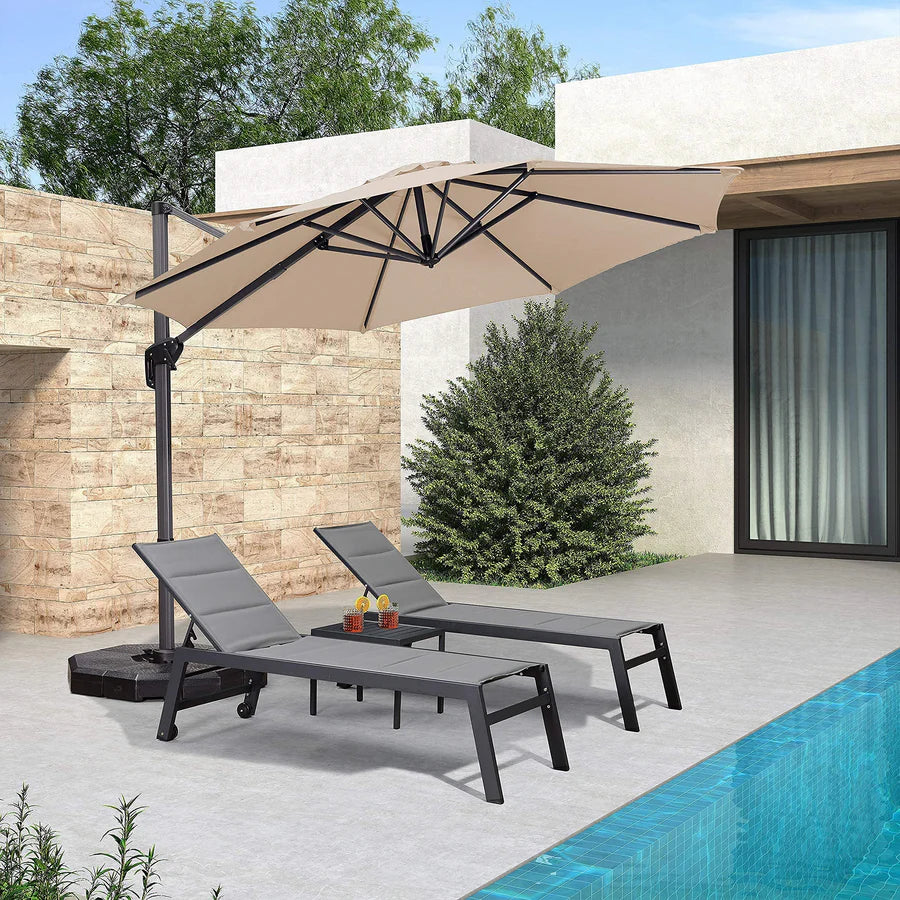 PURPLE LEAF Round Offset Cantilever Umbrella