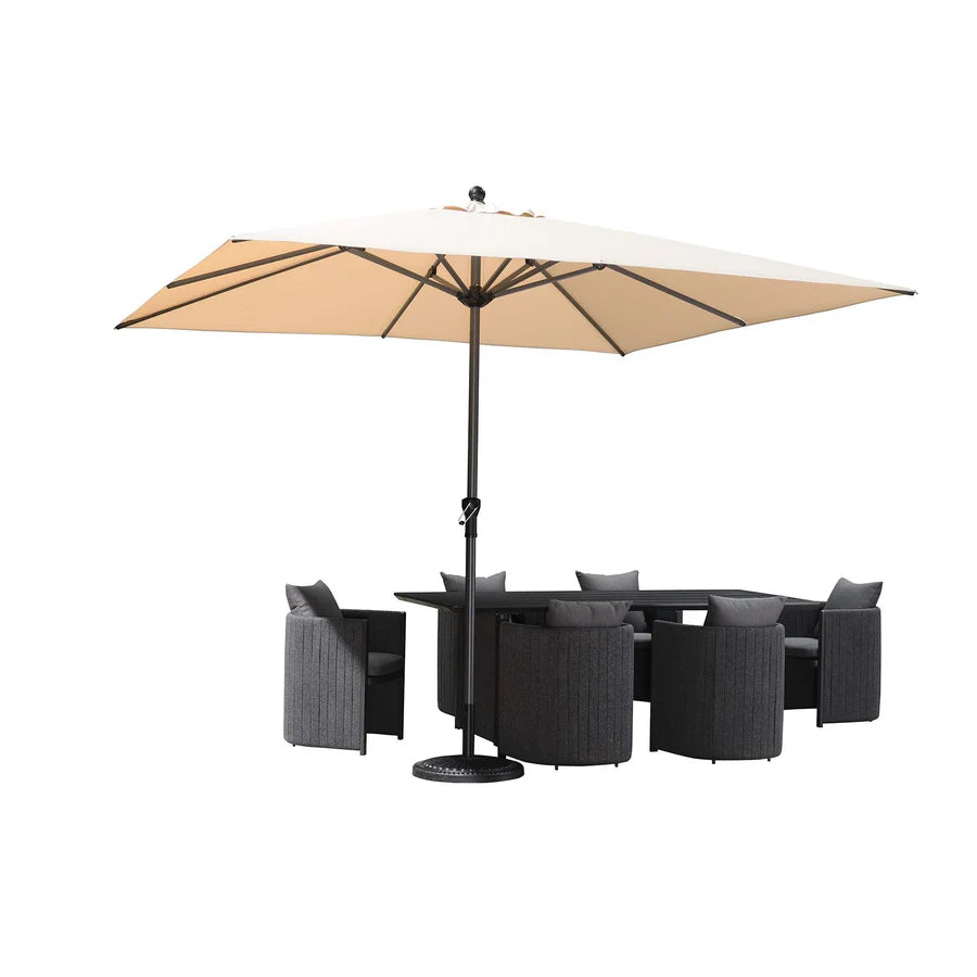 PURPLE LEAF Aluminum Outdoor Market Umbrella Patio Table Umbrella
