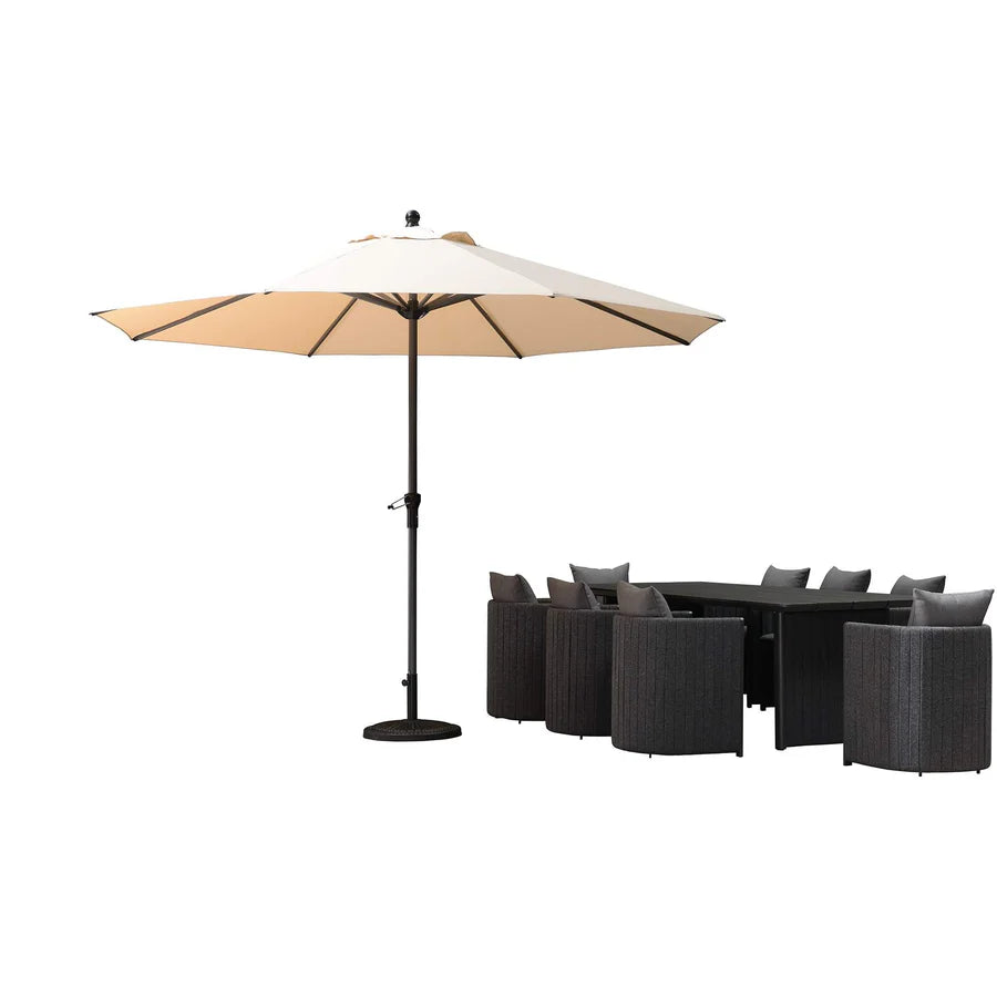 PURPLE LEAF Aluminum Outdoor Market Umbrella Patio Table Umbrella