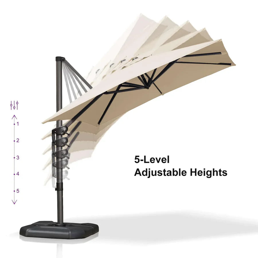 PURPLE LEAF Affordable Patio Umbrella Square and Rectangular Cantilever Umbrella